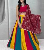 Multicolor Pure Cotton Navratri Lehenga Choli