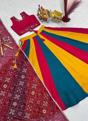 Multicolor Pure Cotton Navratri Lehenga Choli 2