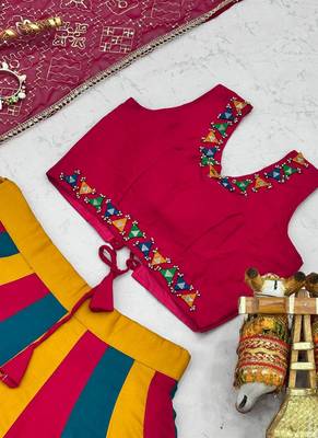 Multicolor Pure Cotton Navratri Lehenga Choli 3
