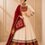 Cream Vanilla Gamthi Mirror Work Rayon Lehenga Choli