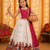 Pink rayon cotton printed chaniya choli for navratri for kid