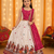 Pink rayon cotton printed chaniya choli for navratri for kid