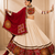 Cream Vanilla Gamthi Mirror Work Rayon Lehenga Choli