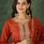 Women's Gorgeous Embroidery Work Silk Fabric Straight Kurta Pant and Dupatta Set
