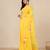 yellow printed cotton blend soft saree