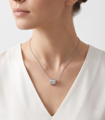 925 Sterling Silver Rhodium Plated Baguette CZ Barrel Pendant Necklace  Set for Women