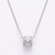925 Sterling Silver Rhodium Plated Baguette CZ Barrel Pendant Necklace  Set for Women