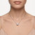 925 Sterling Silver Rhodium Plated Baguette CZ Barrel Pendant Necklace  Set for Women