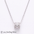 925 Sterling Silver Rhodium Plated Baguette CZ Barrel Pendant Necklace  Set for Women