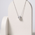 925 Sterling Silver Rhodium Plated Baguette CZ Barrel Pendant Necklace  Set for Women