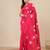 pink printed cotton blend soft saree