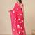 pink printed cotton blend soft saree