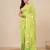 green printed cotton blend soft saree