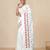 white ethnic motifs cotton blend soft saree