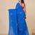 sky blue ethnic motifs cotton blend soft saree