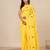 yellow ethnic motifs cotton blend soft saree