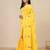 yellow ethnic motifs cotton blend soft saree