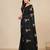 black ethnic motifs cotton blend soft saree