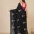 black ethnic motifs cotton blend soft saree