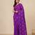 purple heart motifs cotton blend soft saree
