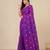 purple heart motifs cotton blend soft saree