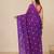 purple heart motifs cotton blend soft saree