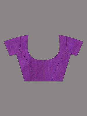 purple heart motifs cotton blend soft saree 5
