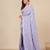 violet heart motifs cotton blend soft saree