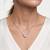 925 Sterling Silver Rhodium Plated Heart CZ Pendant Necklace  Set for Women