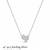 925 Sterling Silver Rhodium Plated Heart CZ Pendant Necklace  Set for Women