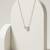 925 Sterling Silver Rhodium Plated Heart CZ Pendant Necklace  Set for Women