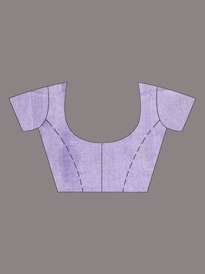 violet heart motifs cotton blend soft saree 5