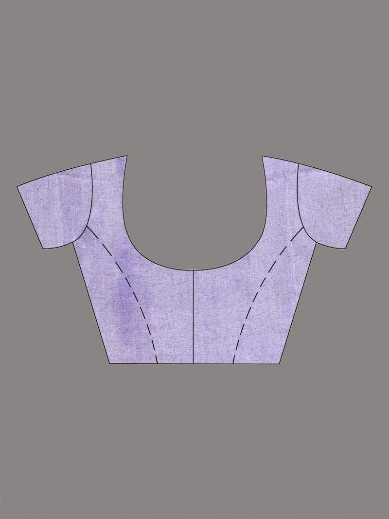 violet heart motifs cotton blend soft saree