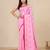 pink heart motifs cotton blend soft saree
