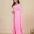 pink heart motifs cotton blend soft saree