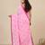 pink heart motifs cotton blend soft saree