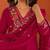 Embroidered Vichitra Silk Flared Kurta Pant and Dupatta Set