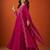 Embroidered Vichitra Silk Flared Kurta Pant and Dupatta Set