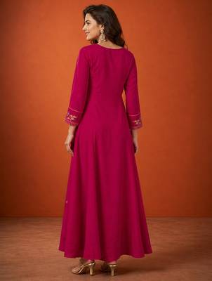 Embroidered Vichitra Silk Flared Kurta Pant and Dupatta Set 4