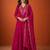 Embroidered Vichitra Silk Flared Kurta Pant and Dupatta Set