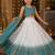 Girls white & sky blue peding silk chaniya choli for wedding