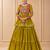 Mustard Cotton Gamthi Work Lehenga Choli with Koti