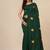 green leaf motifs cotton blend soft saree