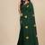 green leaf motifs cotton blend soft saree