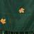 green leaf motifs cotton blend soft saree