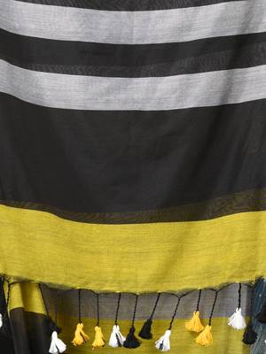 multicolor stripes cotton blend soft saree 4