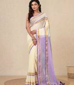 off white solid mulmul soft saree