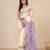 off white solid mulmul soft saree