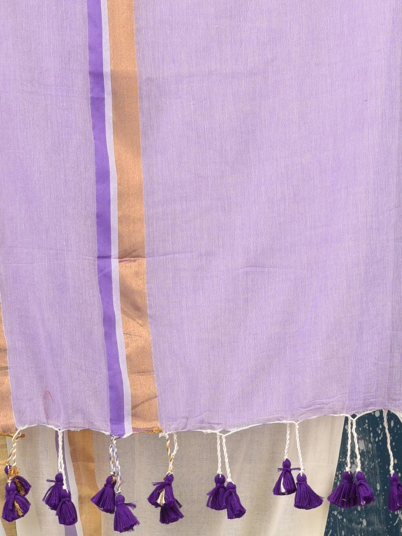 off white solid mulmul soft saree