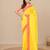 yellow solid mulmul soft saree